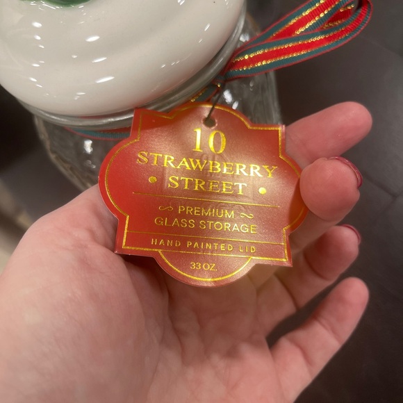 Christmas Cat in a Christmas Tree Ceramic Lid Glass Jar Canister NWT - Picture 7 of 7